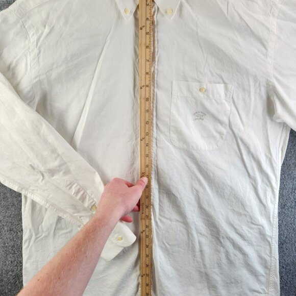 VTG Paul & Shark Yachting Men 16/41 White Long Sleeve Button Up Shirt Italy Made - Picture 11 of 16